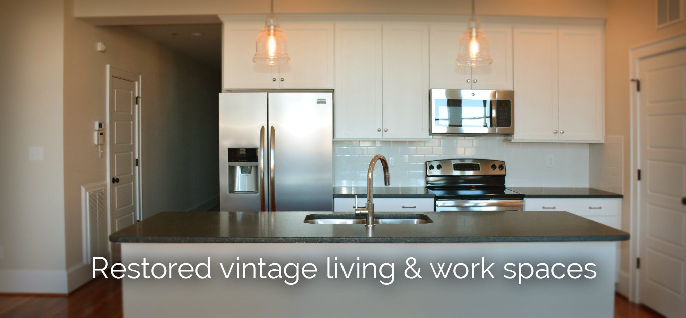Restored vintage work and living spaces